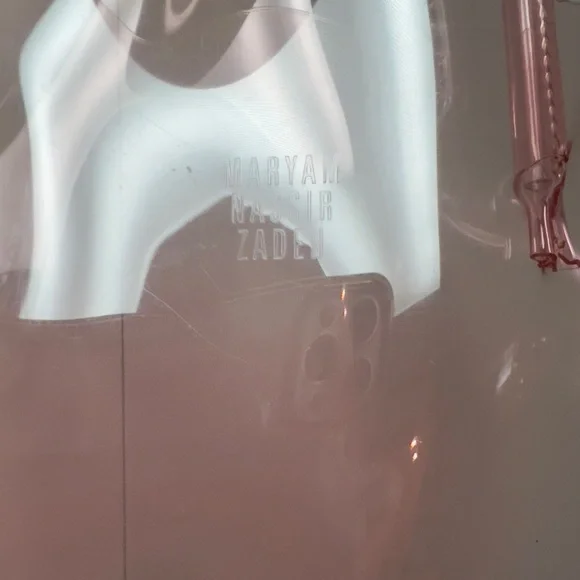 Maryam nassir zadeh Transparent pvc Pink Tote Bag